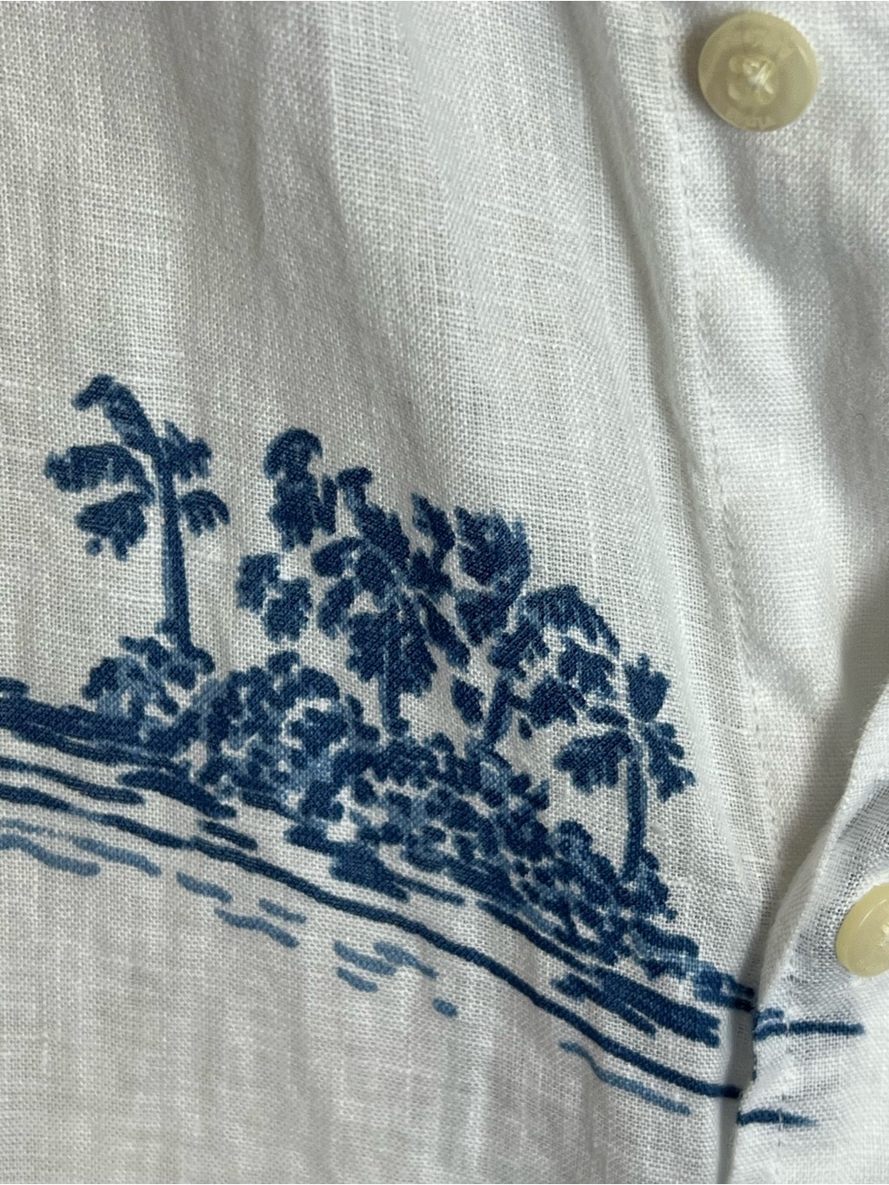 Vineyard Vines Men’s Linen Classic fit Murray White Button-Down Shirt Fishing XL - Picture 6 of 12